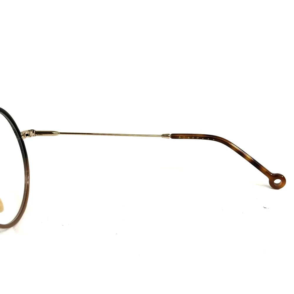 Nathalie Blanc Eyeglasses Frames LAETITIA 448 Black Brown Gold Egg 49-20-140